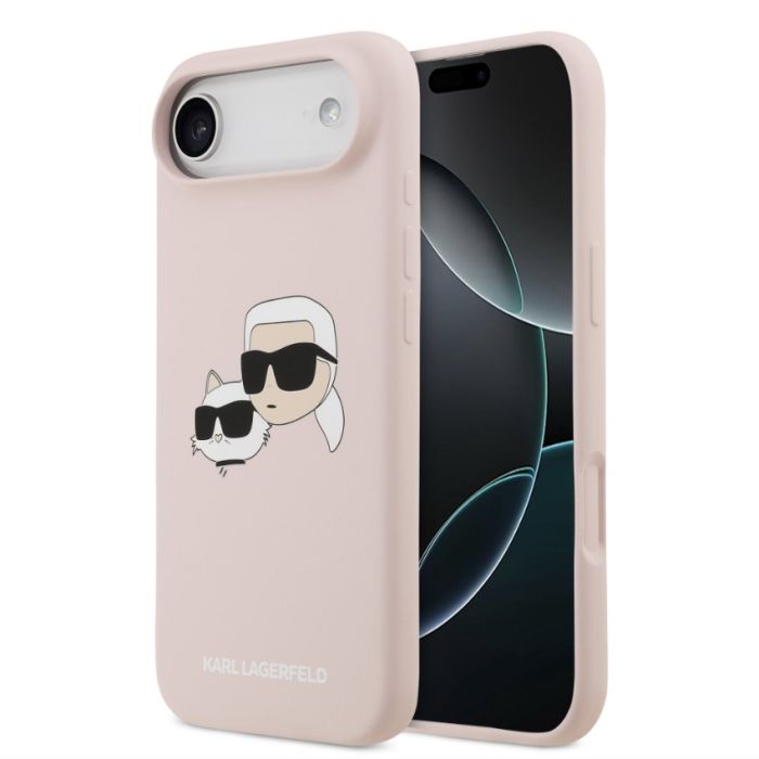 Obal Karl Lagerfeld Liquid Silicone Double Heads MagSafe Apple iPhone Air KLHMP17MSKCHPPLP ružový