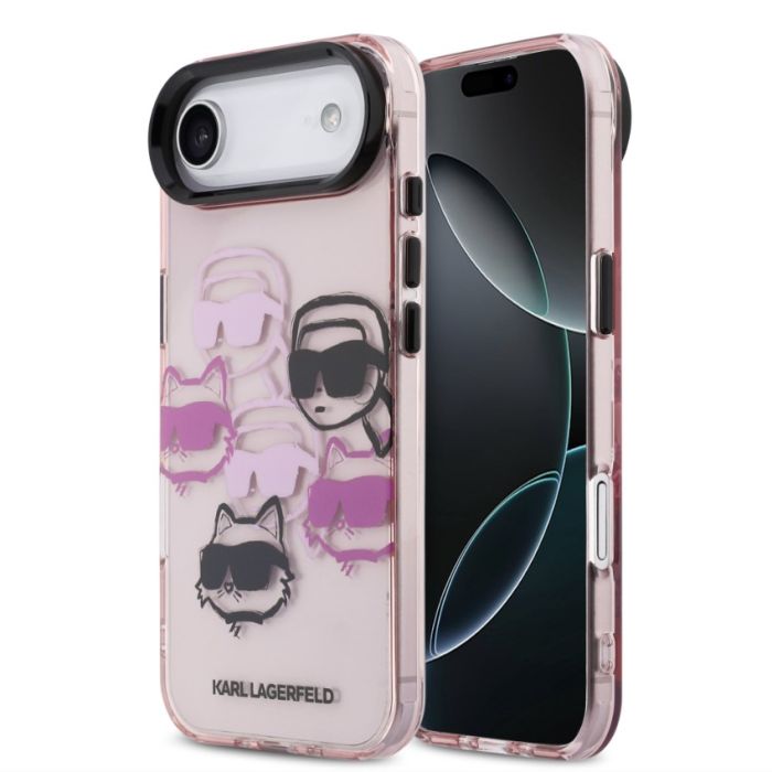 Obal Karl Lagerfeld IML Multi K&CH Heads Apple iPhone Air KLHCP17MHMCHKCOP ružový