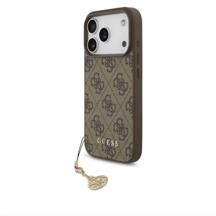 Obal Guess 4G Charm Apple iPhone 17 Pro GUHMP17LGF4GCW hnedý