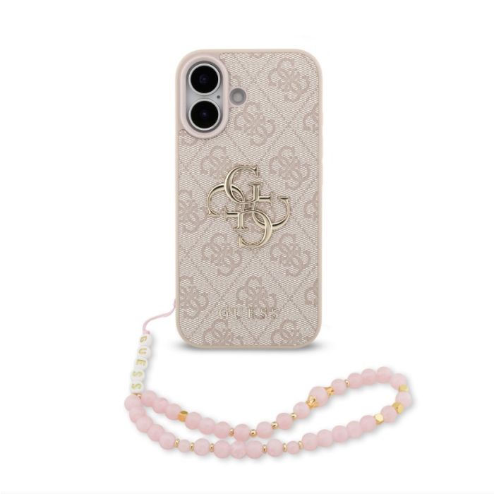 Obal Guess PU 4G Metal Logo Strap Apple iPhone 17 GUHCP17SP4GMGSP ružový