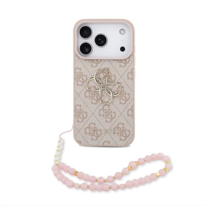 Obal Guess PU 4G Metal Logo Strap Apple iPhone 17 Pro GUHCP17LP4GMGSP ružový