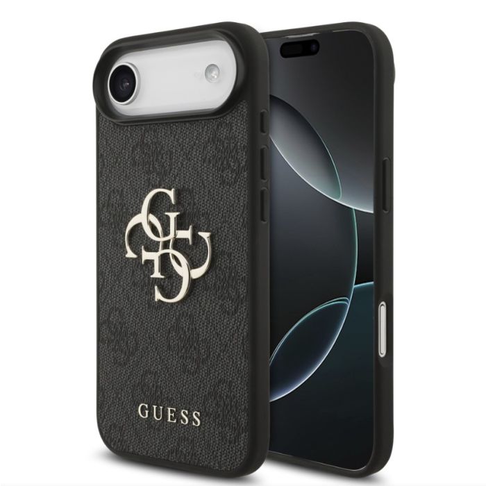 Obal Guess PU 4G Metal Logo Apple iPhone Air GUHCP17M4GMGGR sivý