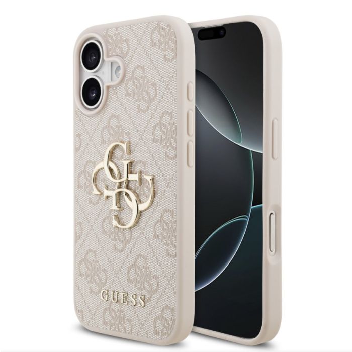 Obal Guess PU 4G Metal Logo Apple iPhone 17 GUHCP17S4GMGPI ružový