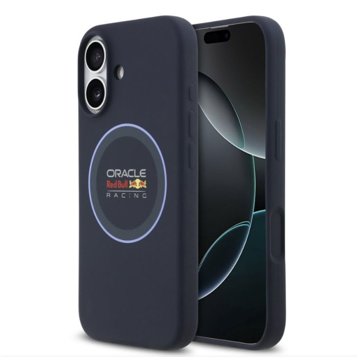 Obal Red Bull Silicone Blue Ring MagSafe Apple iPhone 17 RBHMP17S24SIILVB modrý