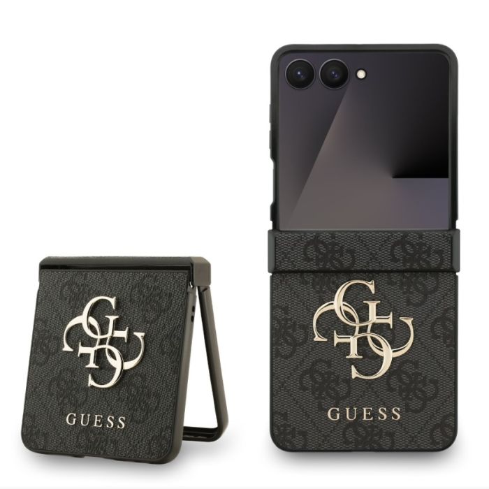 Obal Guess PU 4G Metal Logo Samsung Galaxy Z Flip7 5G F766 GUHCZF74GMGGR sivý