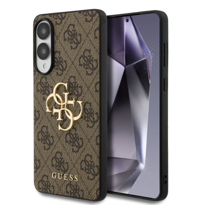 Obal Guess PU 4G Metal Logo Samsung Galaxy S25 Edge 5G S937 GUHCS25E4GMGBR hnedý