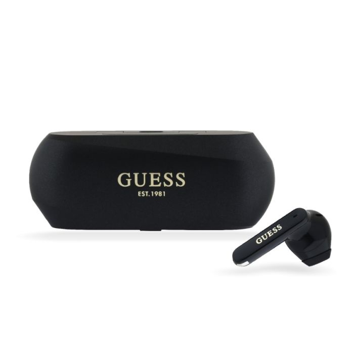 Guess Elongated Metallic TWS bezdrôtové slúchadlá GUTWSC2MCDSK čierne