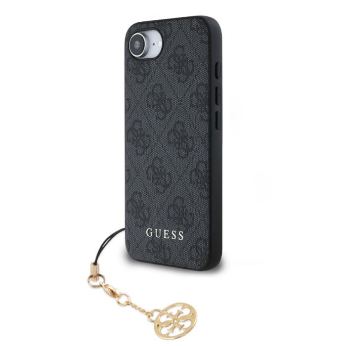 Obal Guess 4G Charm Apple iPhone 16e GUHCPSE4GF4GCK sivý