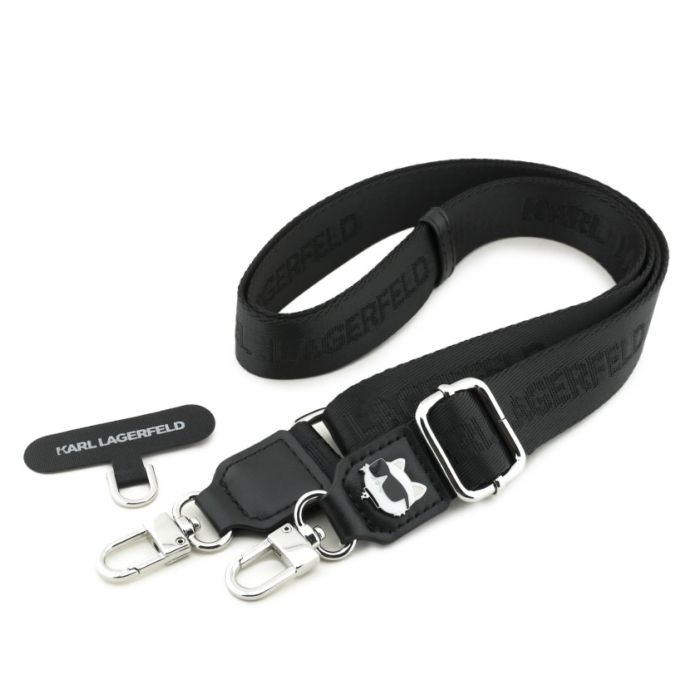 Karl Lagerfeld Universal Crossbody Popruh Choupette Patch KLUCNCHPSPK čierny