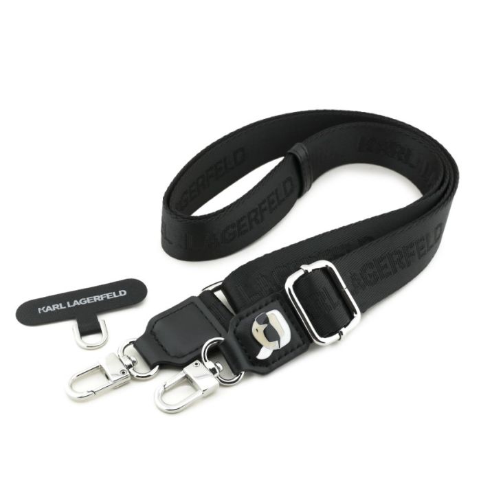 Karl Lagerfeld Universal Crossbody Popruh Karl Patch KLUCNKHPSPK čierny