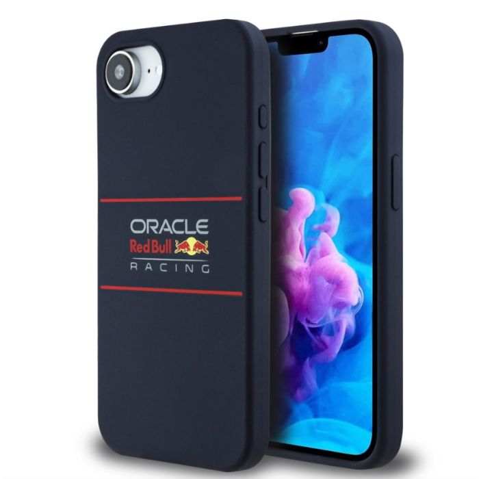 Obal Red Bull Silicone Horizontal Logo MagSafe Apple iPhone 16e RBHMPSE424SIHSRV modrý