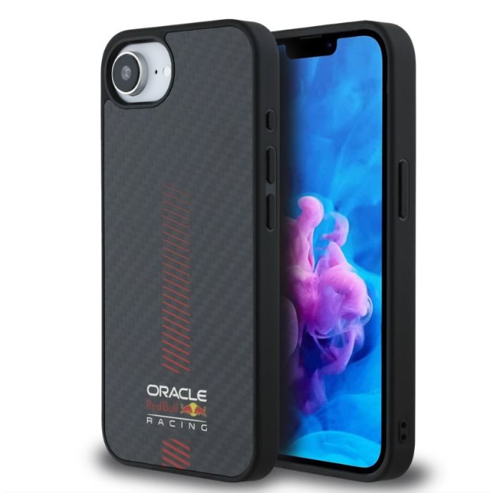 Obal Red Bull Carbon Powerbar MagSafe Apple iPhone 16e RBHMPSE424CFGSMK čierny