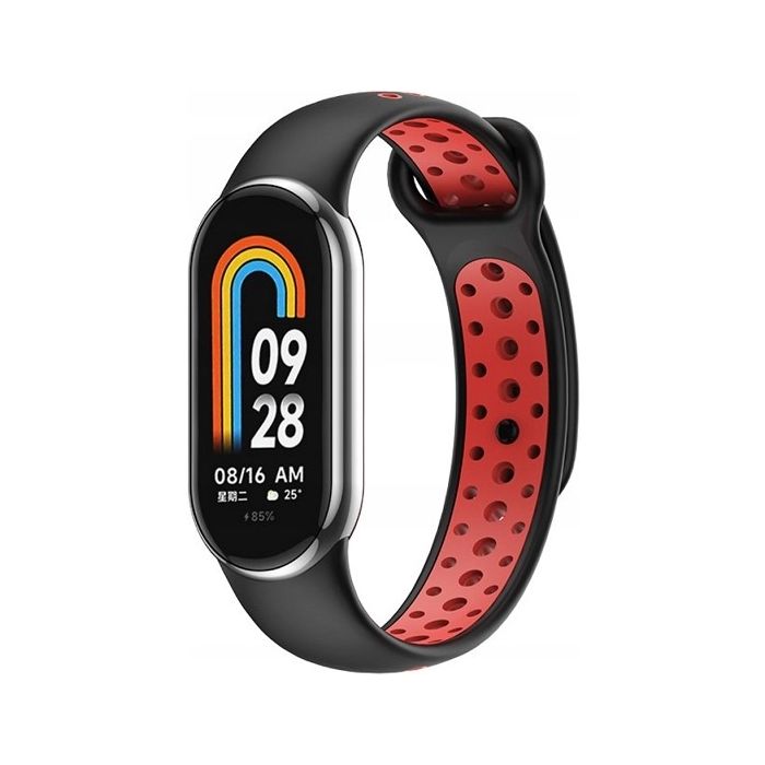 Beline remienok na Xiaomi Mi Band 9/8 design Čierno-červený