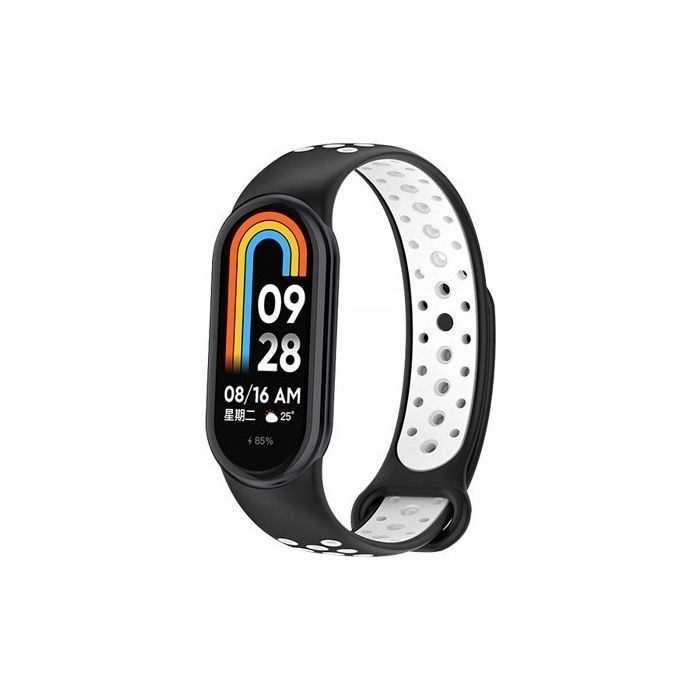 Beline remienok na Xiaomi Mi Band 9/8 design Čierno-biely