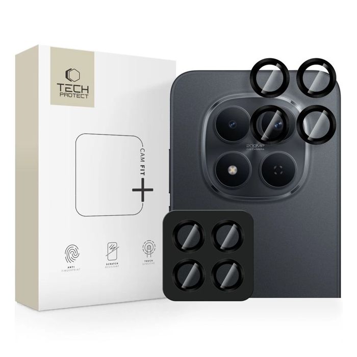 Ochranné sklo na fotoaparát Tech-Protect Camring Fit+ Xiaomi Redmi Note 15 Pro 5G/15 Pro+ 5G čierne