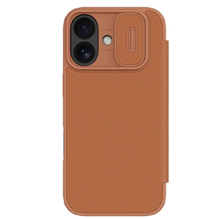 Obal Nillkin Qin Book PRO Apple iPhone 17 hnedý
