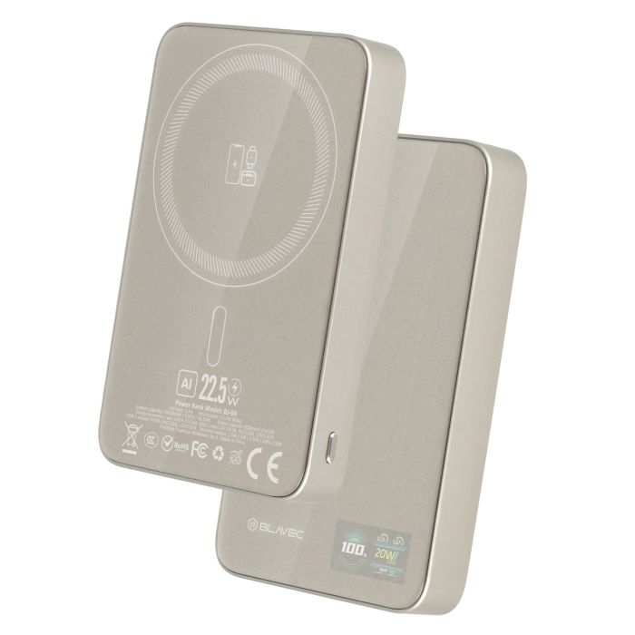 Blavec Slim Magsafe Powerbank BJ-04, 10000 mAh Slim 22,5W 3v1, zlatá