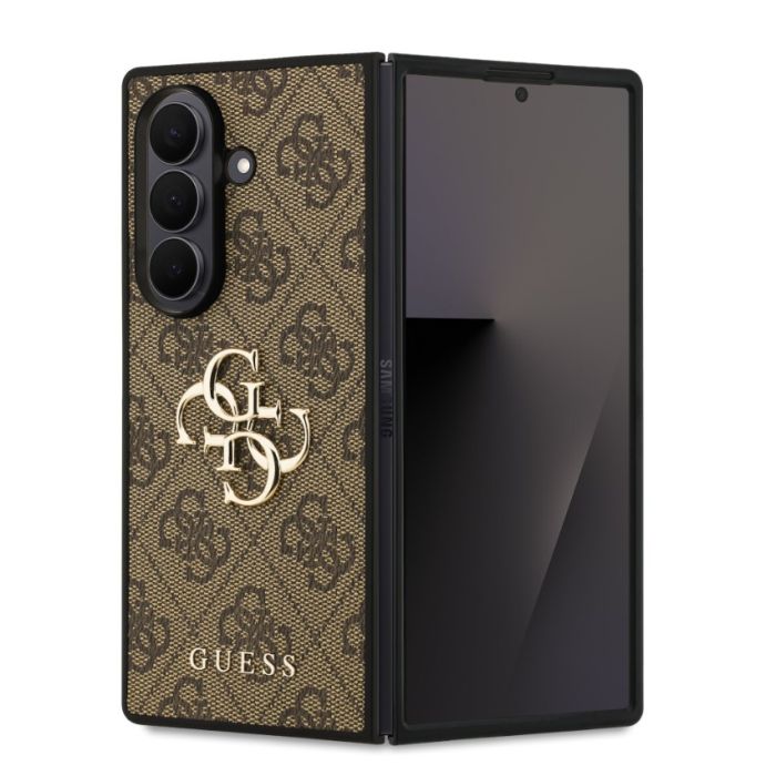 Obal Guess PU 4G Metal Logo Samsung Galaxy Z Fold7 5G F966 GUHCZFD74GMGBR hnedý