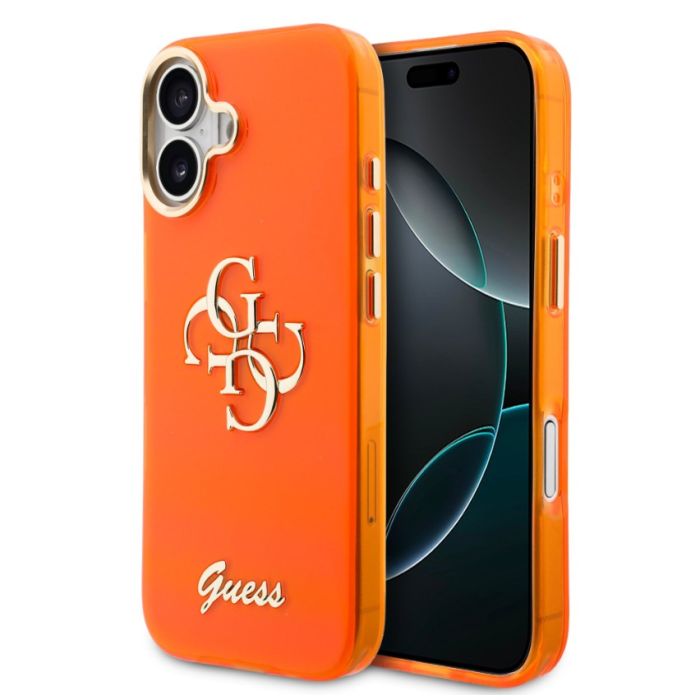 Obal Guess IML 4G Script Metal Logo Apple iPhone 17 GUHCP17S5HC4MLSO oranžový