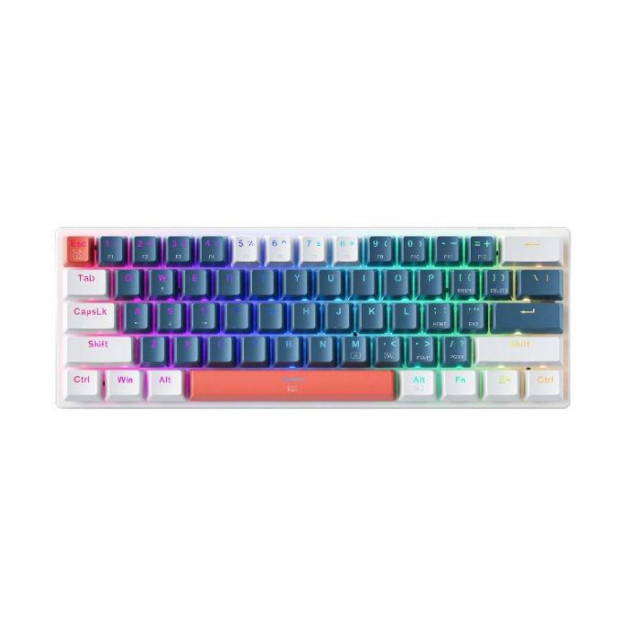 Machenike K500-B61 Brown Switch, drôtová mechanická klávesnica, modro biela