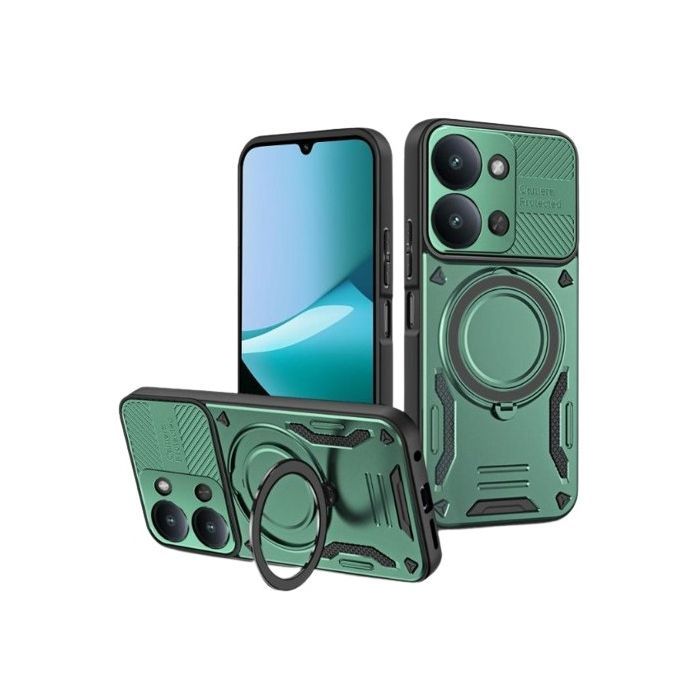 Obal Defender Magsafe Ring Xiaomi Redmi 15C/POCO C85 zelený