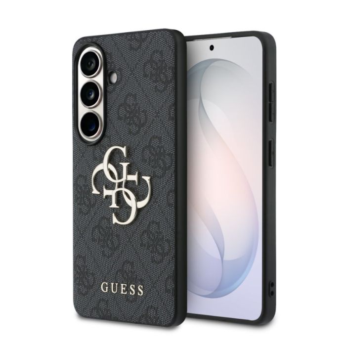 Obal Guess PU 4G Metal Logo Samsung Galaxy S26 5G S942 GUHCS26S4GMGGR sivý