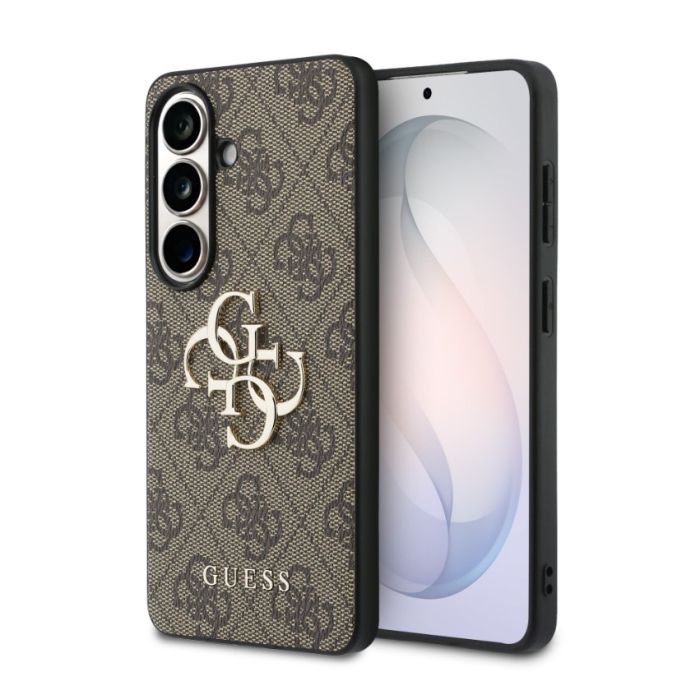 Obal Guess PU 4G Metal Logo Samsung Galaxy S26 5G S942 GUHCS26S4GMGBR hnedý