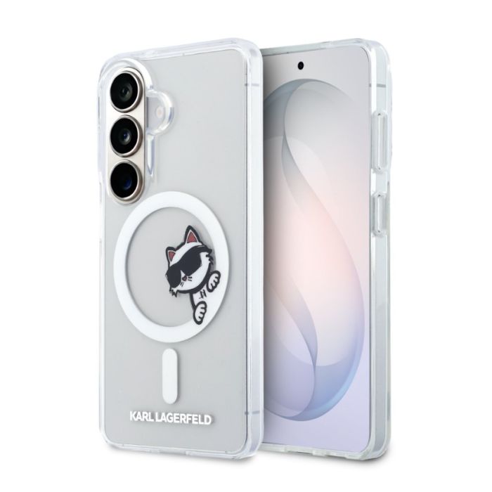 Obal Karl Lagerfeld IML Choupette Peekaboo Logo Magnetic Samsung Galaxy S26+ 5G S947 KLHMS26M6HCPSCT transparentný