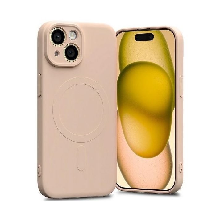 Obal Mercury SemiSilicone MagSafe Apple iPhone 15 pieskový