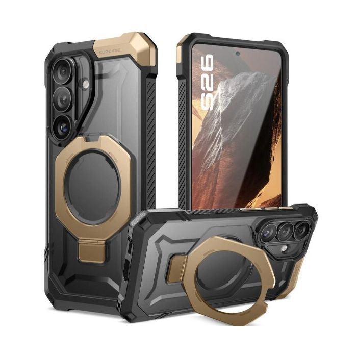 Obal Supcase UB Grip Mag MagSafe Samsung Galaxy S26 5G S942 čierno hnedý