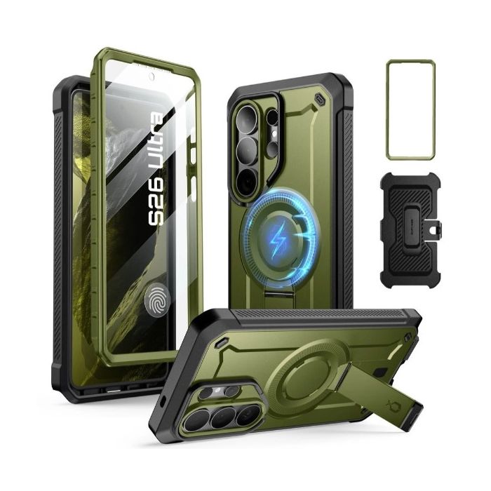 Obal Supcase Unicorn Beetle Pro Mag MagSafe Set Samsung Galaxy S26 Ultra 5G S948 čierno zelený
