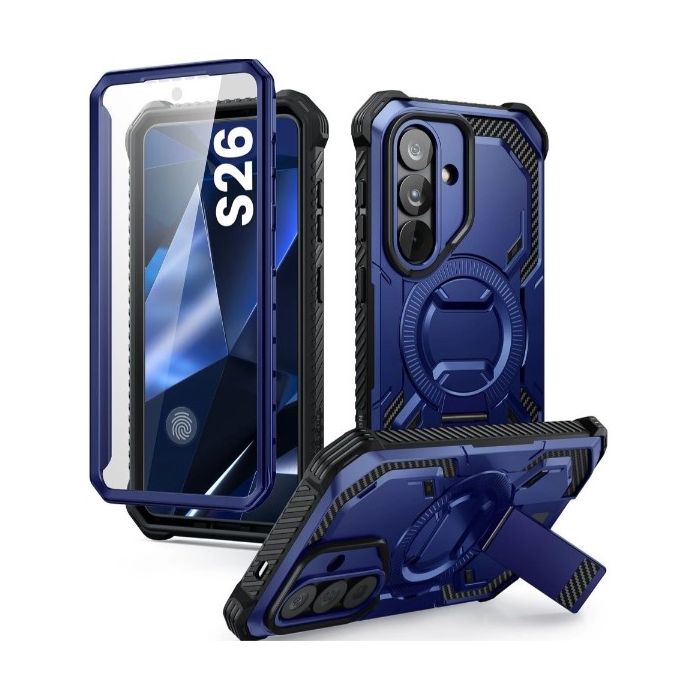 Obal Supcase ArmorBox Mag MagSafe Samsung Galaxy S26 5G S942 modrý