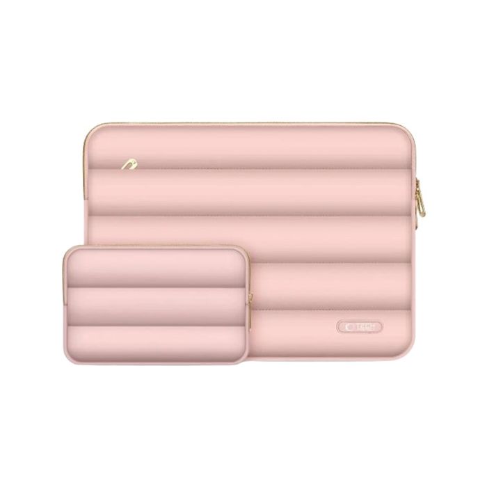 Tech-Protect Puffy Laptop 13-14" case + accessory bag, ružový, obal na notebook