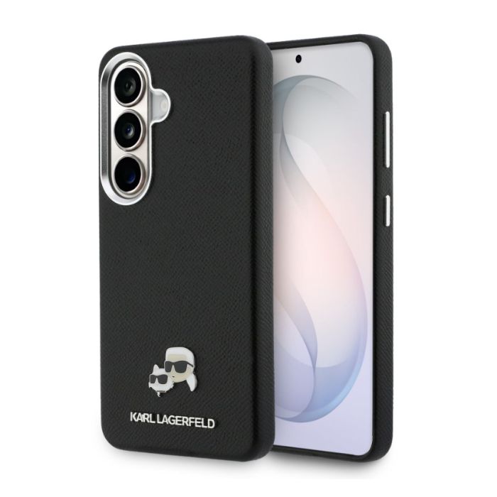 Obal Karl Lagerfeld Grained PU Leather K&CH Heads Magnetic Samsung Galaxy S26+ 5G S947 KLHMS26M6PFKCLK čierny