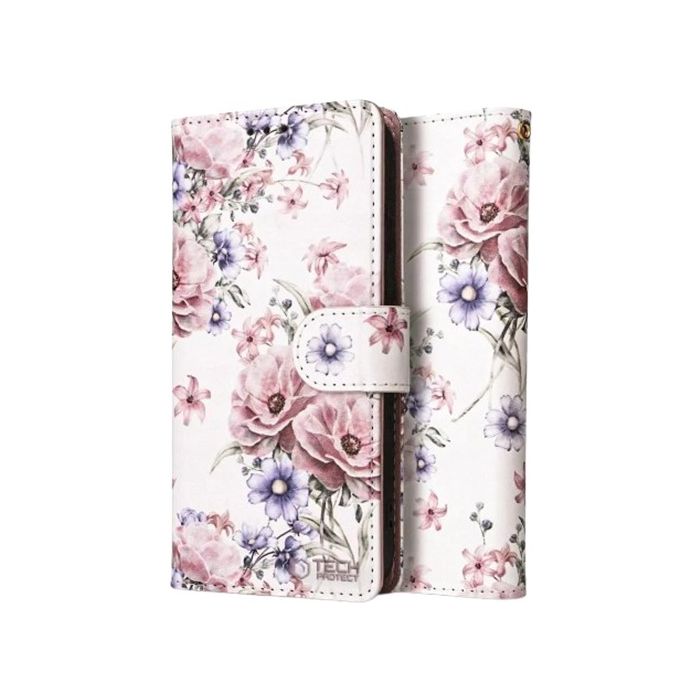 Obal Tech-Protect Wallet Samsung Galaxy A16 4G A165/A16 5G A166 Blossom Flower