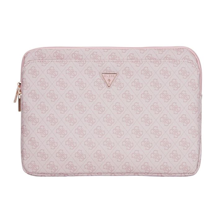 Guess PU 4G Triangle Logo obal na notebook 14" GUCS14ZP4DPTP ružový