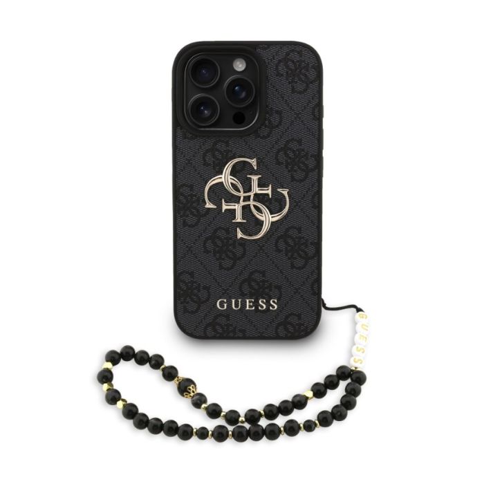 Obal Guess PU 4G Metal Logo Strap Apple iPhone 16 Pro Max GUHCP16XP4GMGSK čierny