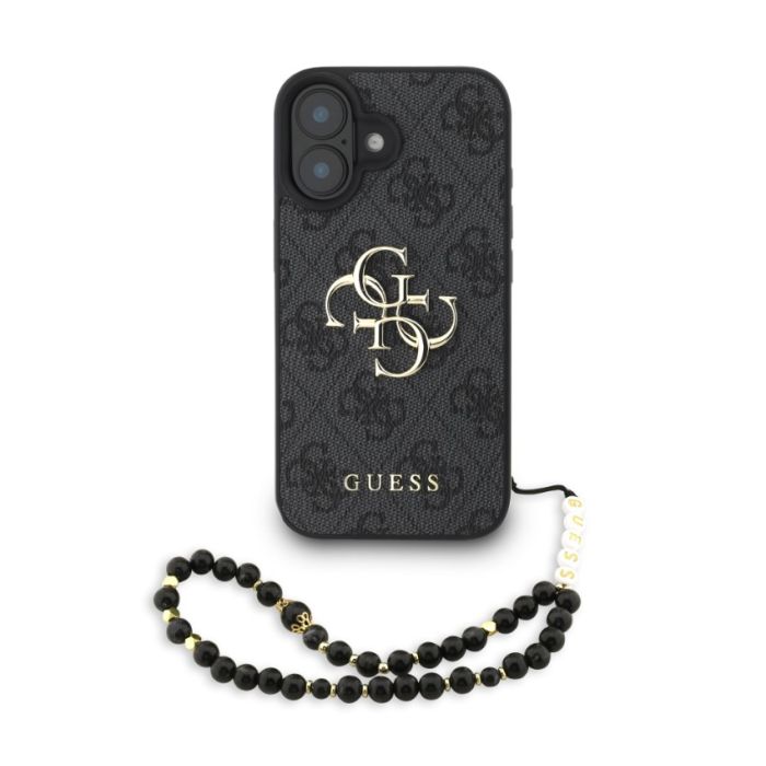 Obal Guess PU 4G Metal Logo Strap Apple iPhone 16 GUHCP16SP4GMGSK čierny
