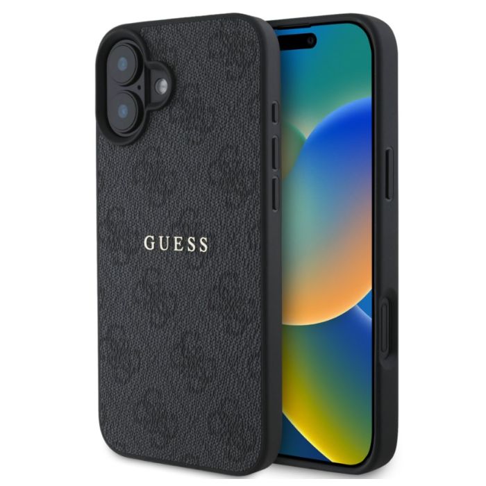 Obal Guess PU 4G Classic Logo MagSafe Apple iPhone 16 Plus GUHMP16MG4GFROK čierny