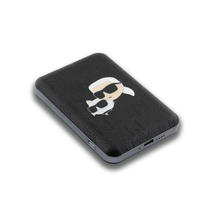 Karl Lagerfeld Embossed K&CH Heads MagSafe Powerbanka 5000mAh KLPB5FPGKSKCHK čierna