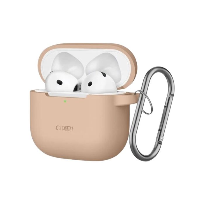 Tech-Protect Silicone Hook Apple Airpods 4 Caffe Latte