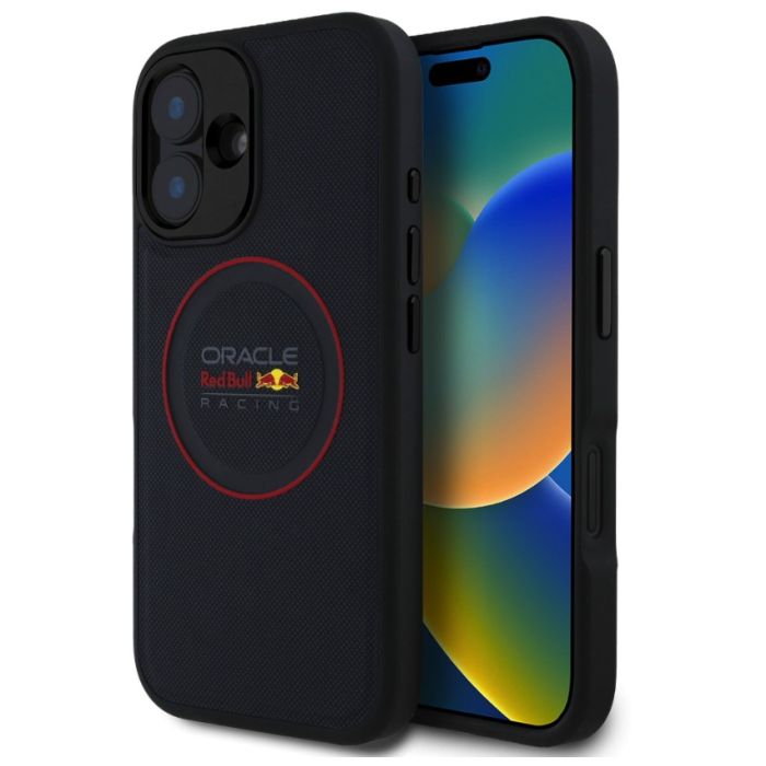 Obal Red Bull PU Leather Red Ring MagSafe Apple iPhone 16 Plus RBHMP16M24PUILVR modrý