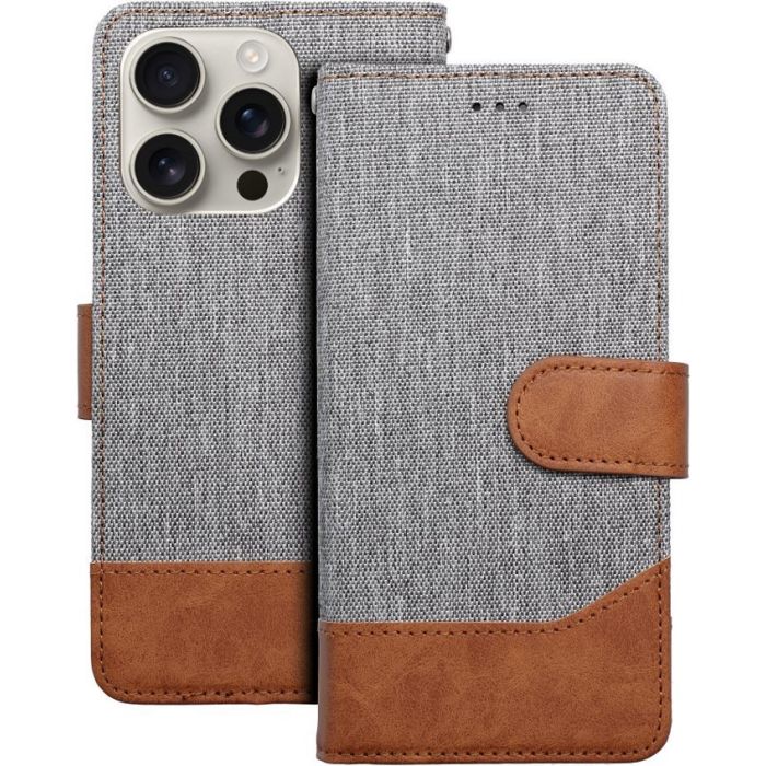 Obal JEANS Book Xiaomi Redmi Note 14 5G gray