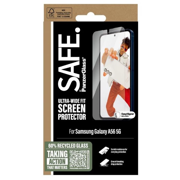 SAFE - Tvrdené sklo UWF s aplikátorom pre Samsung Galaxy A56 5G A566, číre