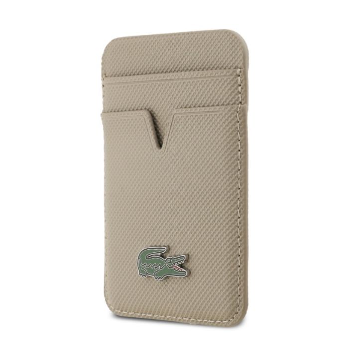 Lacoste PU Iconic Petit Pique MagSafe peňaženka LCWMSPLAT béžová