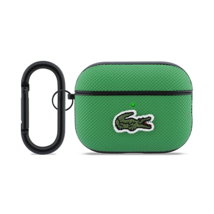 Obal Lacoste Petit Pique Croc Logo Patch Apple AirPods Pro 3 LCAP3PVCN zelený