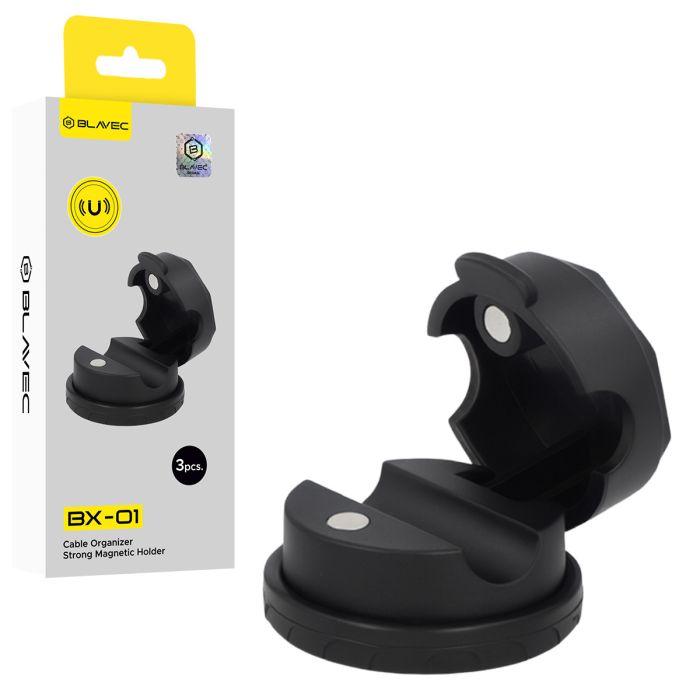 Blavec BX-01 organizér káblov čierny (3ks)