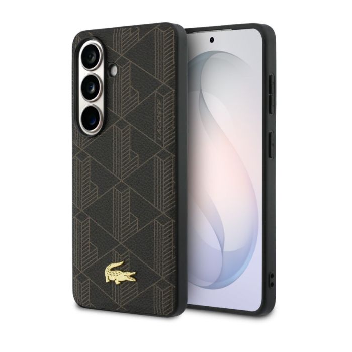 Obal Lacoste PVC Blend Monogram Gold Logo Magnetic Samsung Galaxy S26 5G S942 LCHMS26SPBSMW hnedý