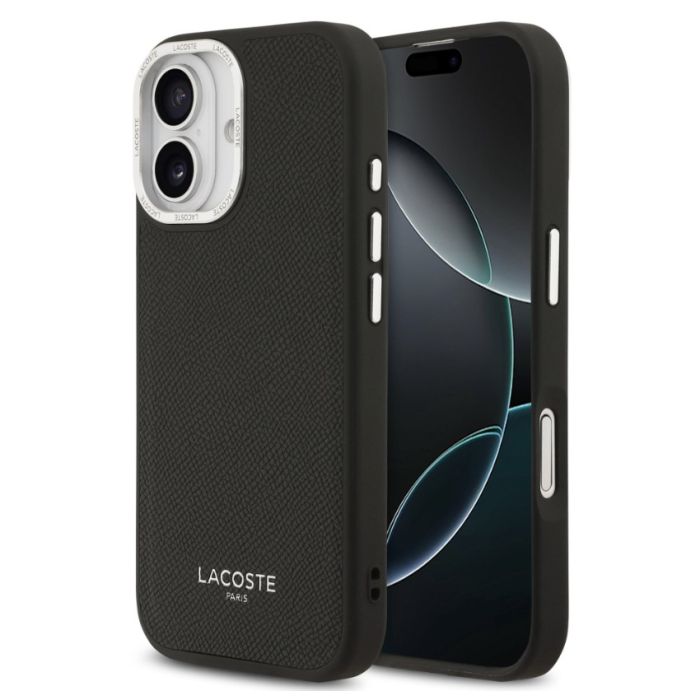 Obal Lacoste PU Leather Champs Elysees MagSafe Apple iPhone 17 LCHMP17SPCESK čierny