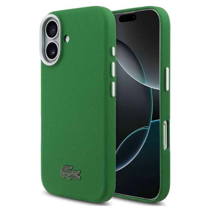 Obal Lacoste Iconic Petit Pique Metal Logo MagSafe Apple iPhone 17 LCFCMP17SPLAN zelený